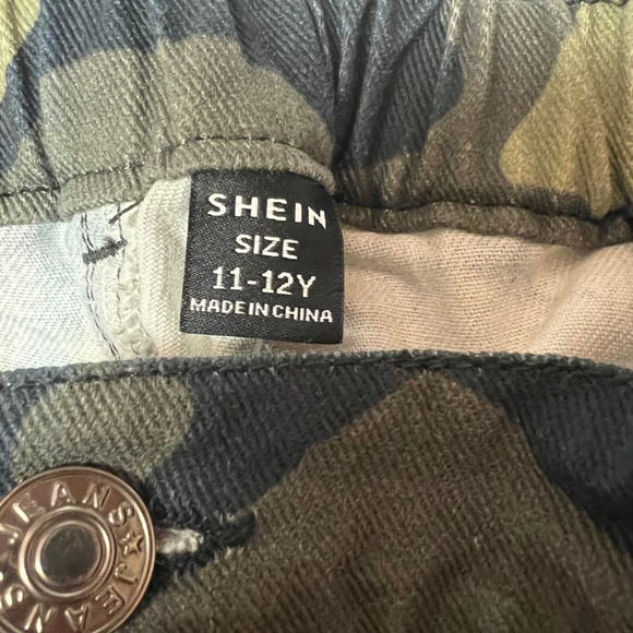 Girls SHEIN Camo Pants Set 11-12Y Green Soldier Camouflage Costume Two Piece Set - Picture 4 of 12